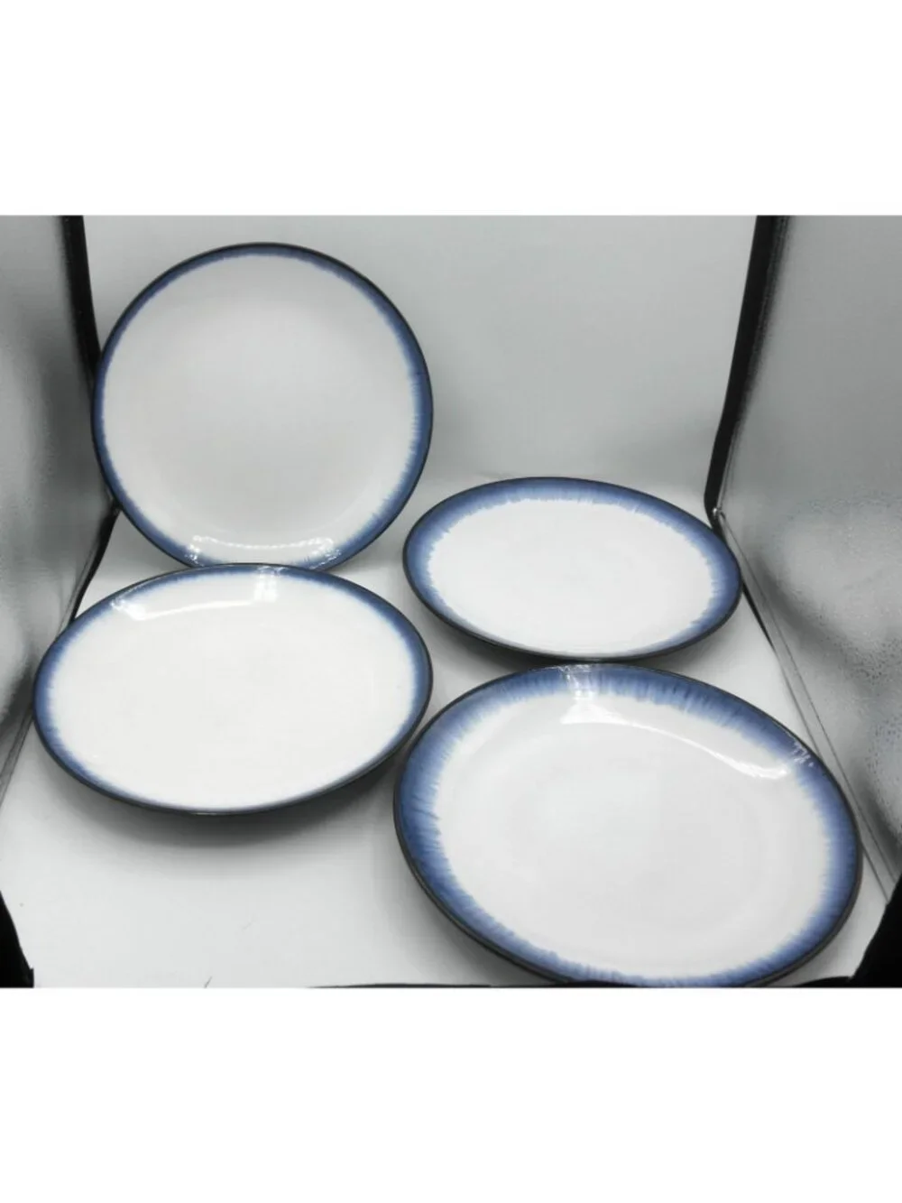 Lunar Blue by Mikasa 11-1/8 inch Dinner Plates Set of 4 Pattern Code: MIKLUB